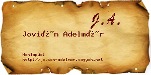 Jovián Adelmár névjegykártya